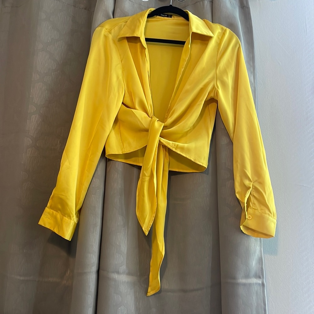 Shein yellow/gold top